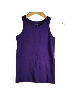Primary Girls Tank Top Purple Size 10 12 Sleeveless Round Neck 100% Pima Cotton